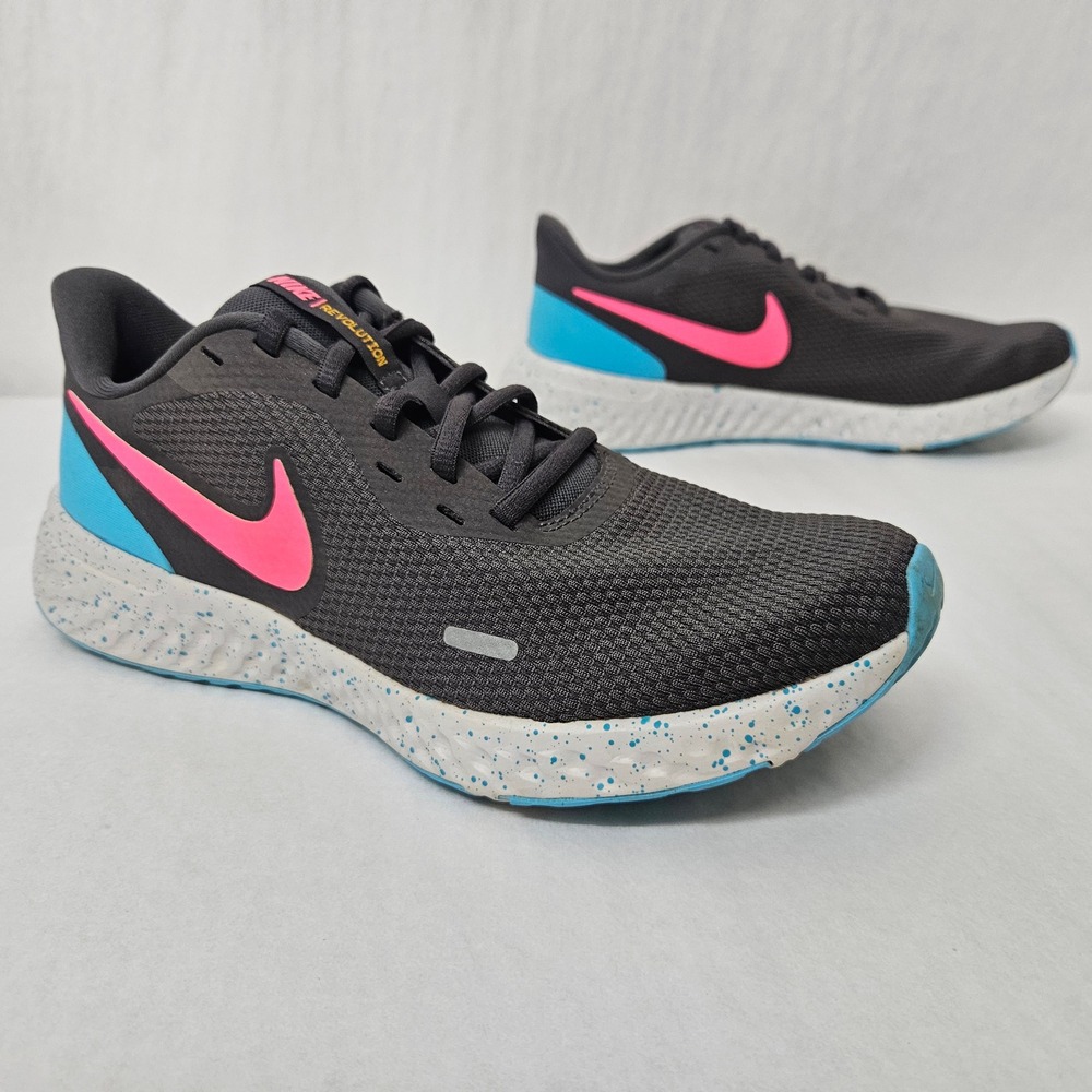 Nike Revolution 5 Running Shoes CU4830-001 Gray Pink Blue Womens Size 8‎